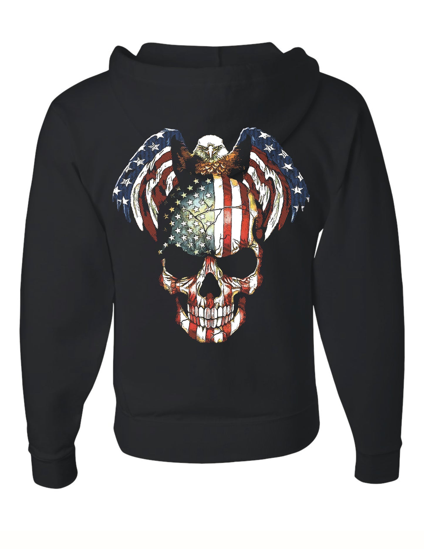 American Eagle Skull Full Zip Hooded Sweatshirt