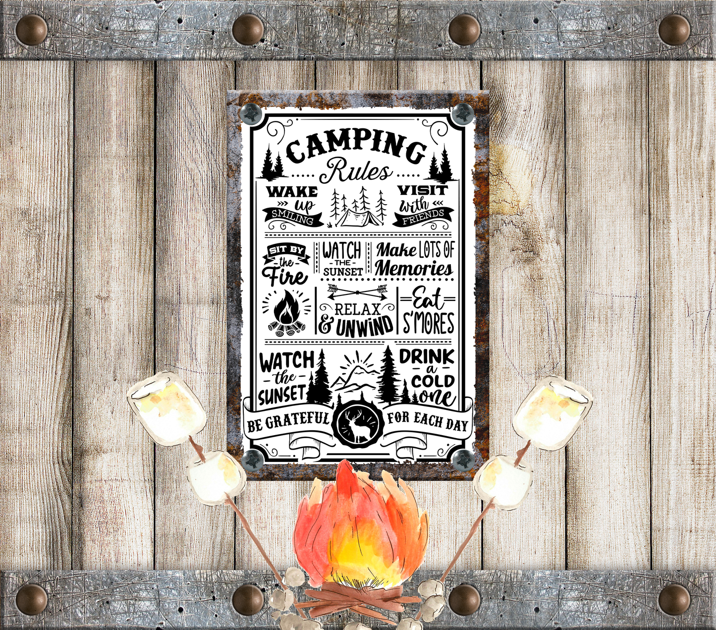 20oz Tumbler: Camping Rules