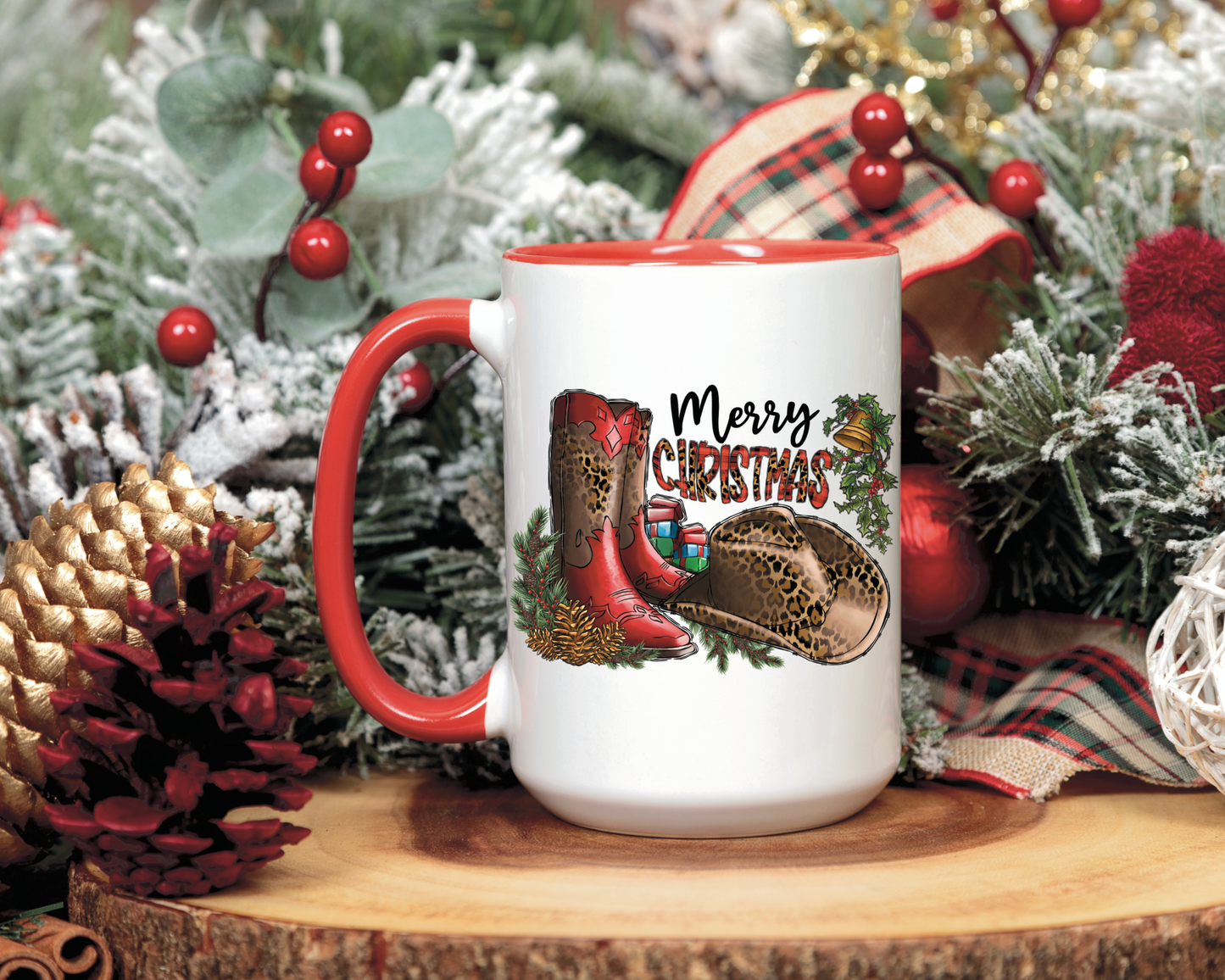 Merry Cowboy Christmas Coffee Mug