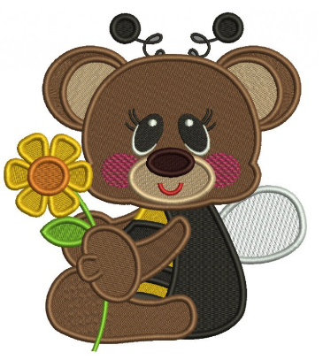 Embroidery Design Library: Bee Bear