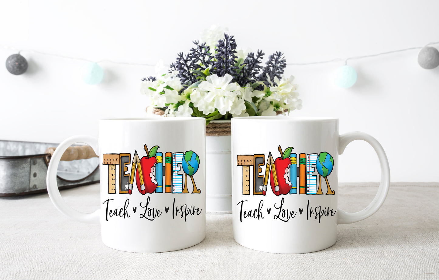 Teacher: Teach, Love, Inspire Coffee Mug