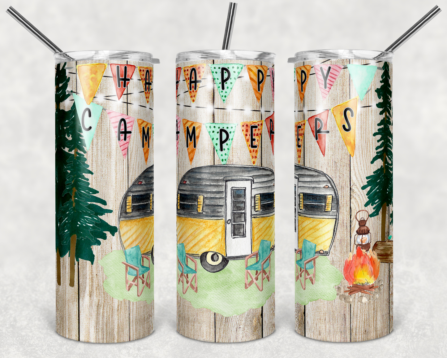 20oz Tumbler: Happy Campers